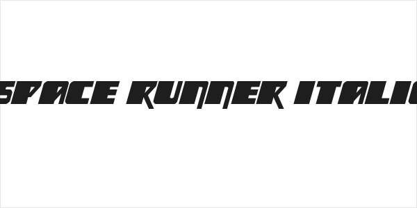 Space Runner Italic Logo