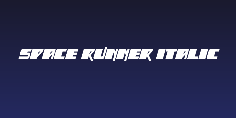 Space Runner Italic Social Header