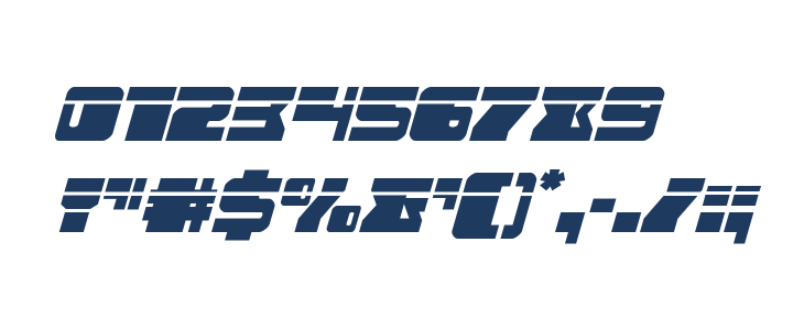 Space Runner Laser Italic Other Characters
