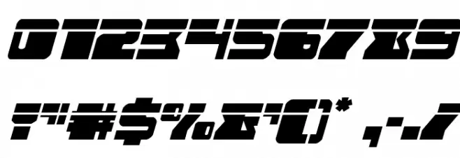 Space Runner Laser Italic Font OTHER CHARS
