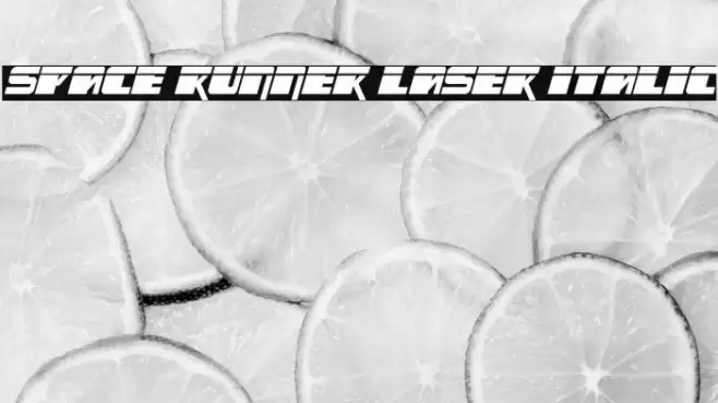 Space Runner Laser Italic Font examples