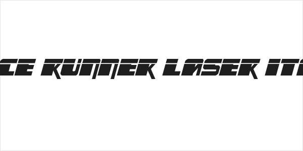 Space Runner Laser Italic Logo