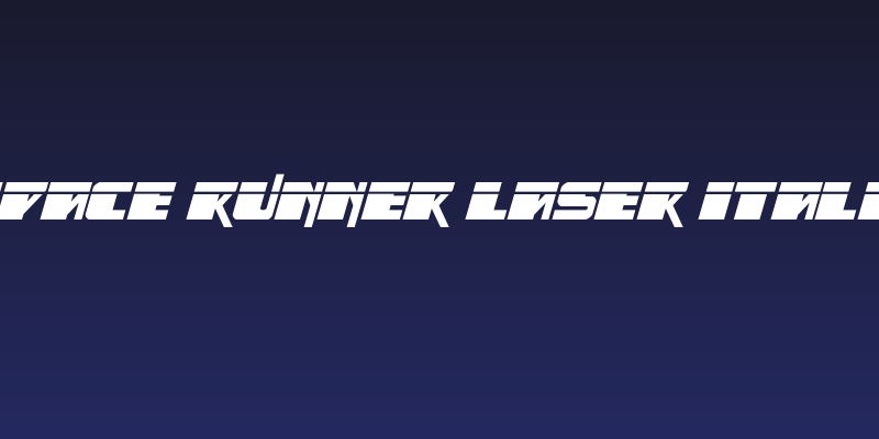 Space Runner Laser Italic Social Header
