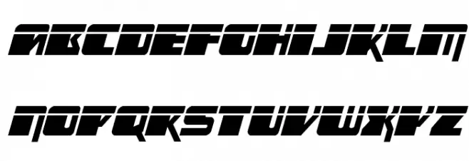 Space Runner Laser Italic फ़ॉन्ट लोअरकेस