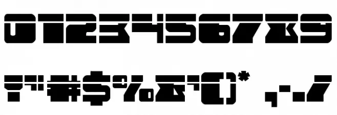 Space Runner Laser Font OTHER CHARS