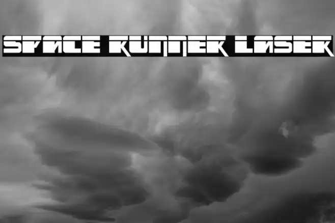 Space Runner Laser Font examples
