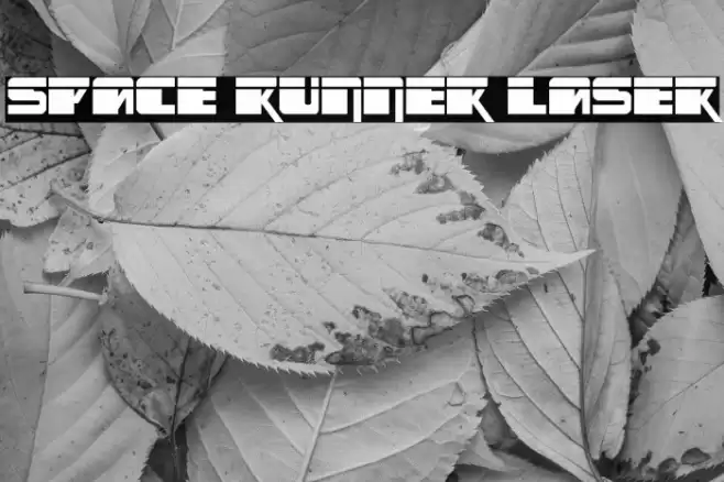Space Runner Laser Font examples