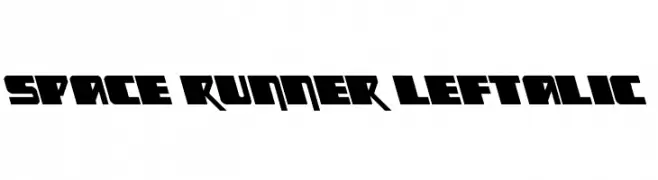 Space Runner Leftalic  Frei Schriftart Herunterladen