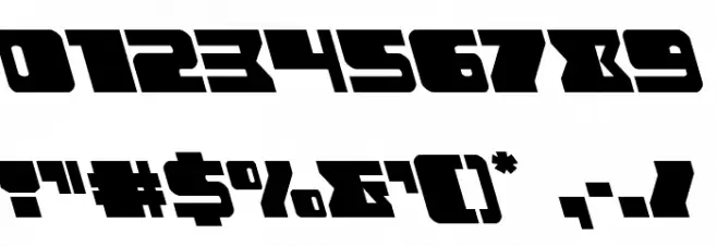 Space Runner Leftalic Font OTHER CHARS