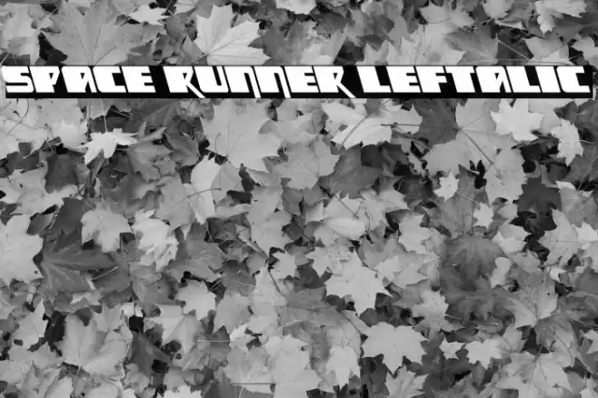 Space Runner Leftalic Font examples