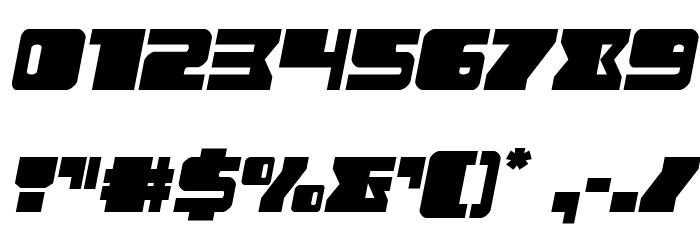 Space Runner Semi-Italic Font OTHER CHARS