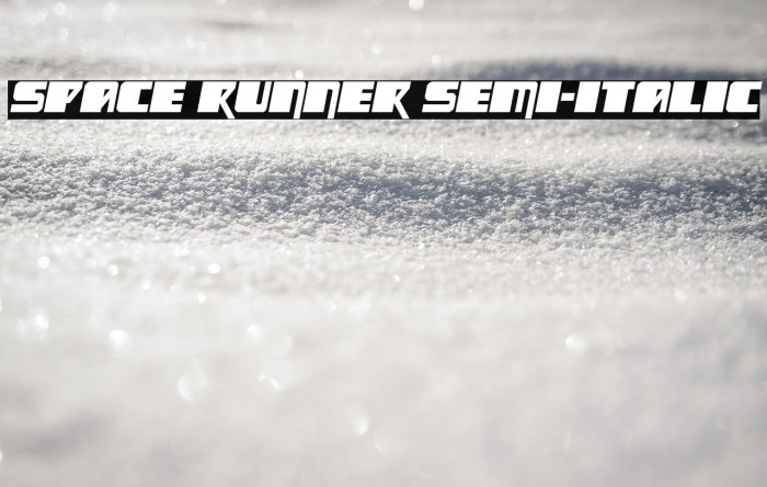 Space Runner Semi-Italic Example 2