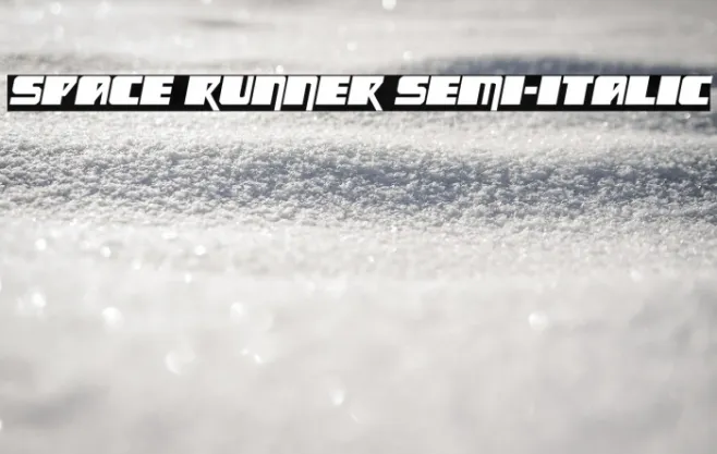 Space Runner Semi-Italic Example 2