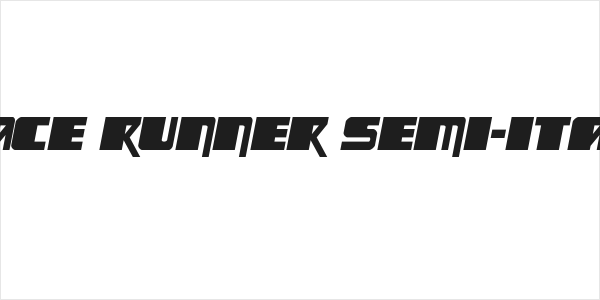 Space Runner Semi-Italic Logo