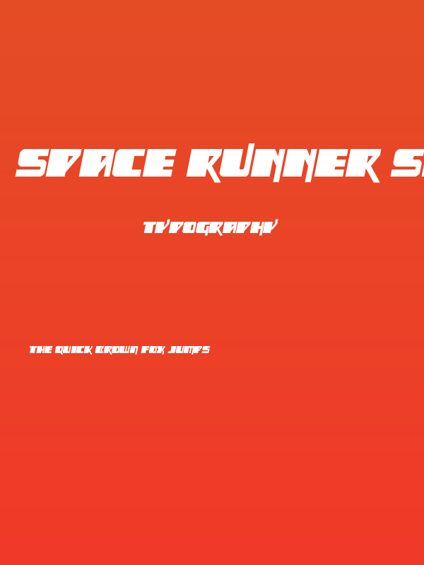 Space Runner Semi-Italic Poster