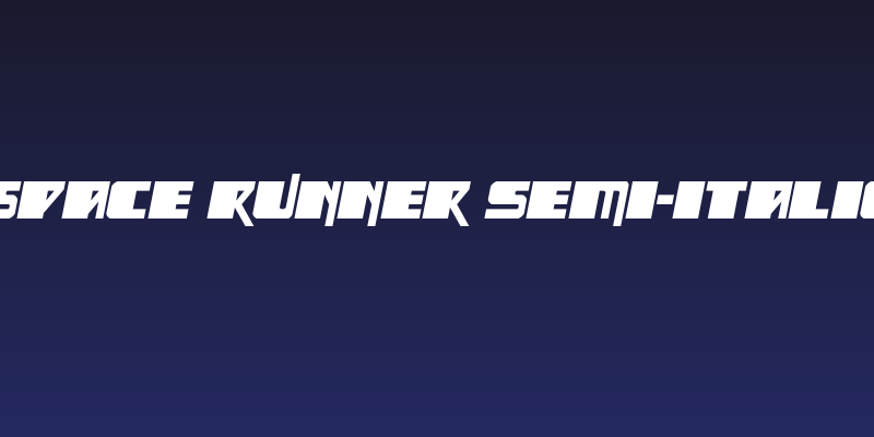 Space Runner Semi-Italic Social Header