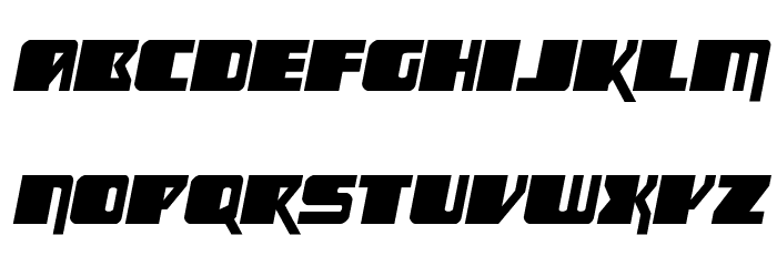 Space Runner Semi-Italic Font LOWERCASE