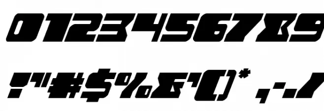 Space Runner Super-Italic Font OTHER CHARS