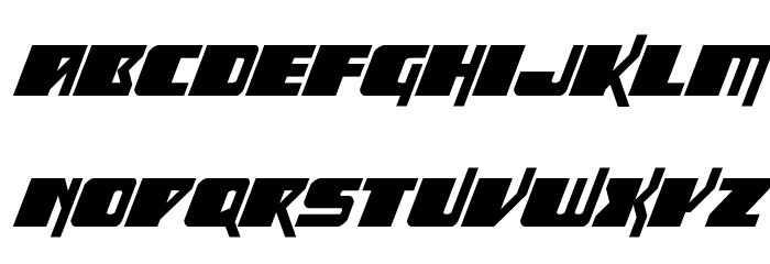 Space Runner Super-Italic Font Litere mari