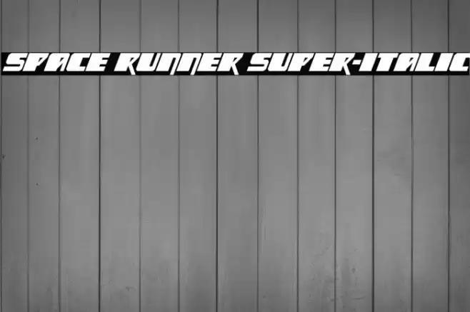 Space Runner Super-Italic Font examples