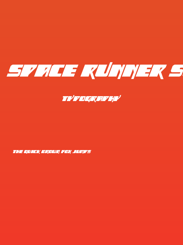 Space Runner Super-Italic Poster