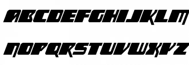 Space Runner Super-Italic फ़ॉन्ट लोअरकेस