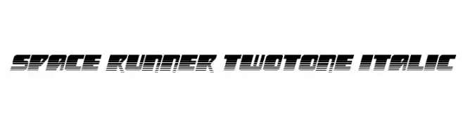Space Runner Twotone Italic  Скачать бесплатные шрифты