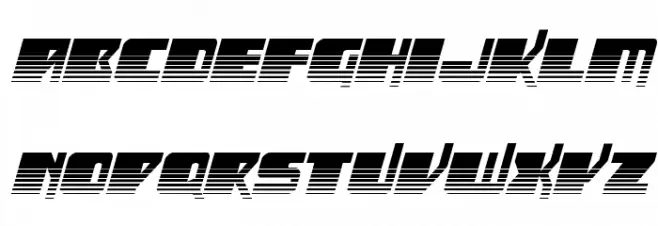Space Runner Twotone Italic Schriftart Groß