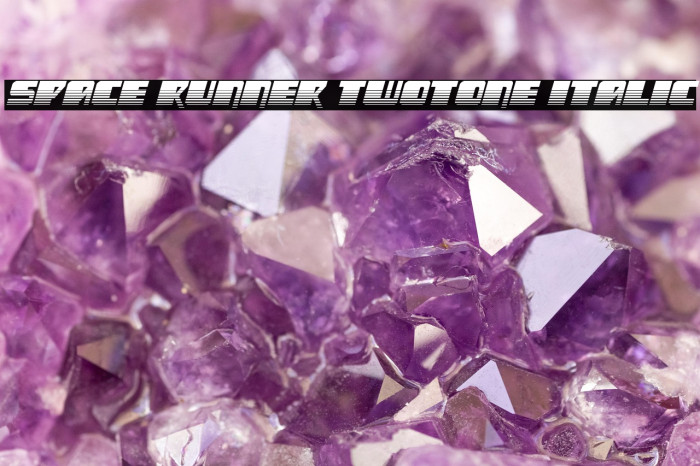 Space Runner Twotone Italic Example 1