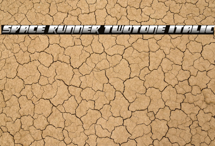 Space Runner Twotone Italic Example 2