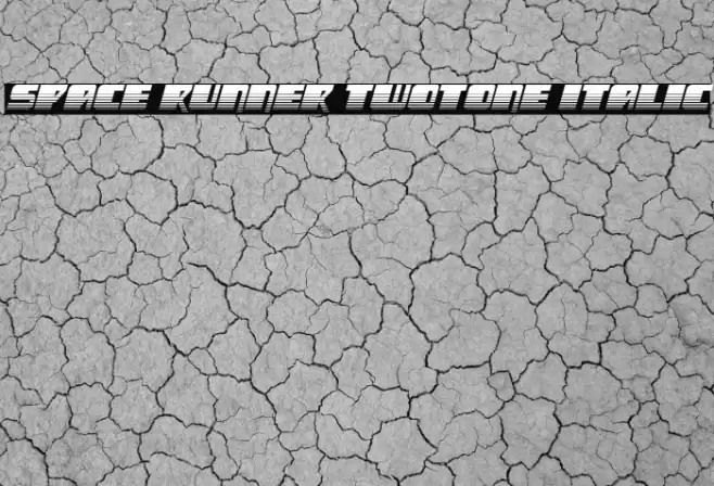 Space Runner Twotone Italic Font examples