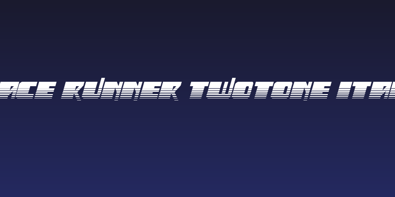 Space Runner Twotone Italic Social Header
