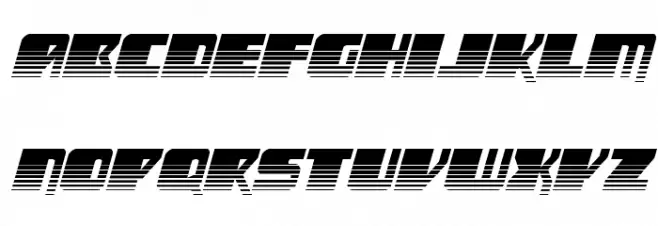 Space Runner Twotone Italic Font Litere mici