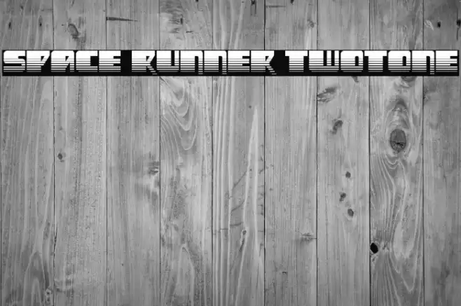 Space Runner Twotone Font examples