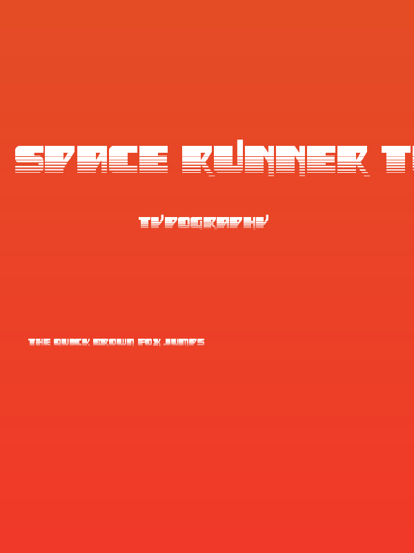 Space Runner Twotone Poster