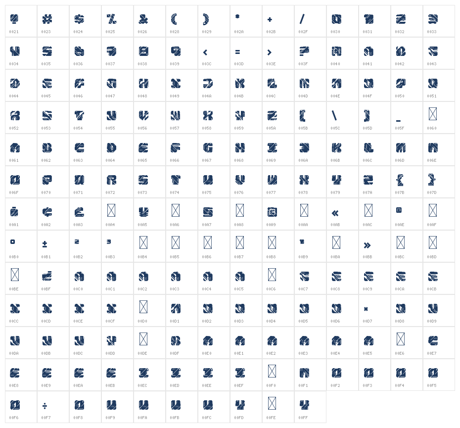 Space Sparkle Three Character Map