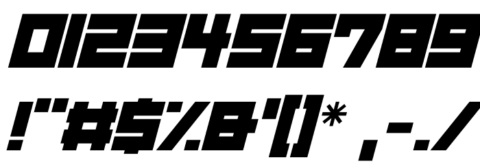 Space Squadron Italic Font OTHER CHARS