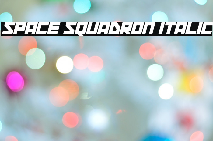 Space Squadron Italic Font examples