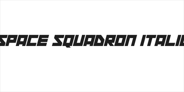Space Squadron Italic Logo