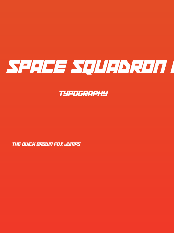Space Squadron Italic Poster