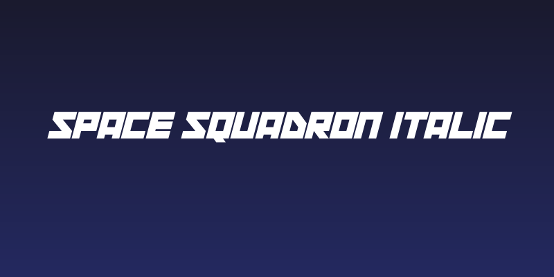 Space Squadron Italic Social Header