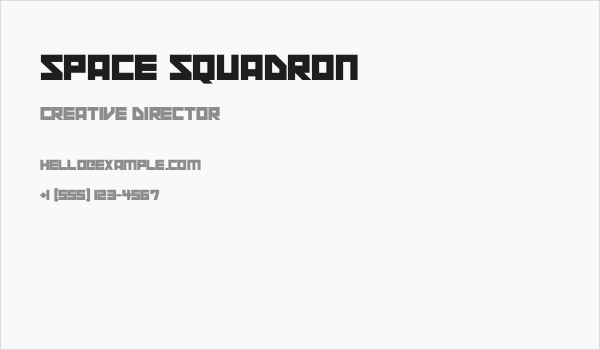 Space Squadron Business Card