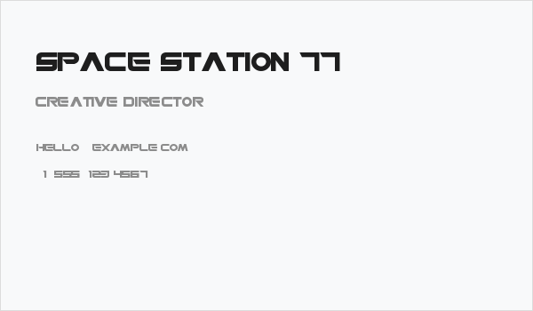 Space Station 77 Business Card