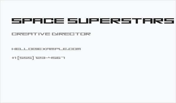 Space Superstars Business Card