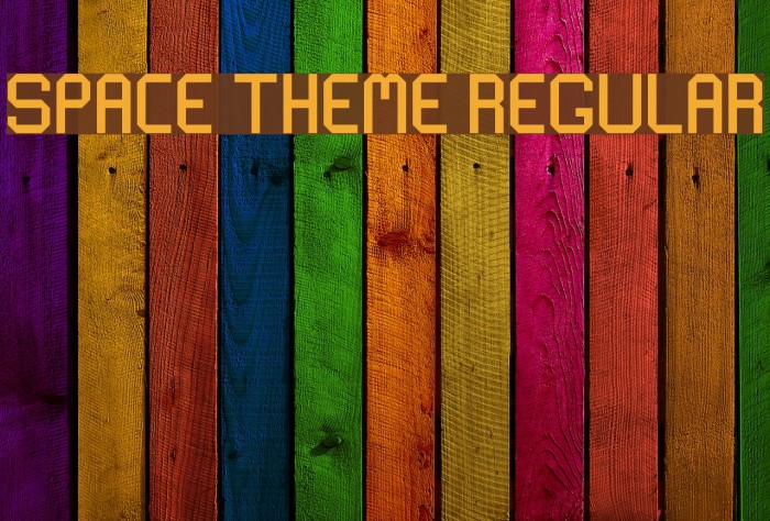 Space Theme Regular Font examples