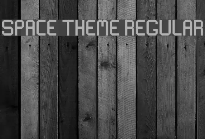 Space Theme Regular Шрифта examples