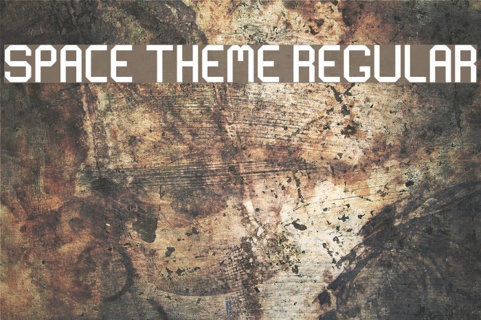 Space Theme Regular Font examples
