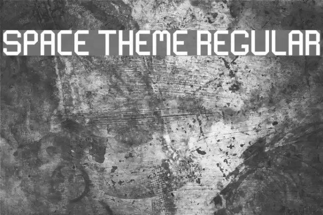 Space Theme Regular Шрифта examples