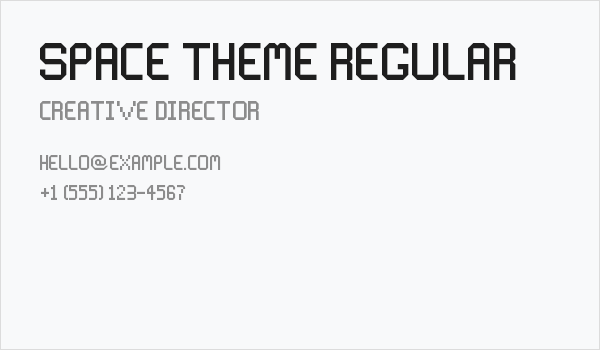 Space Theme Regular Business Card