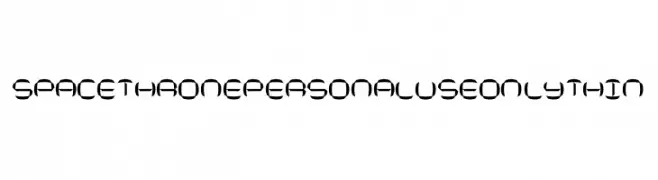 Space Throne PERSONAL USE ONLY Thin  Frei Schriftart Herunterladen